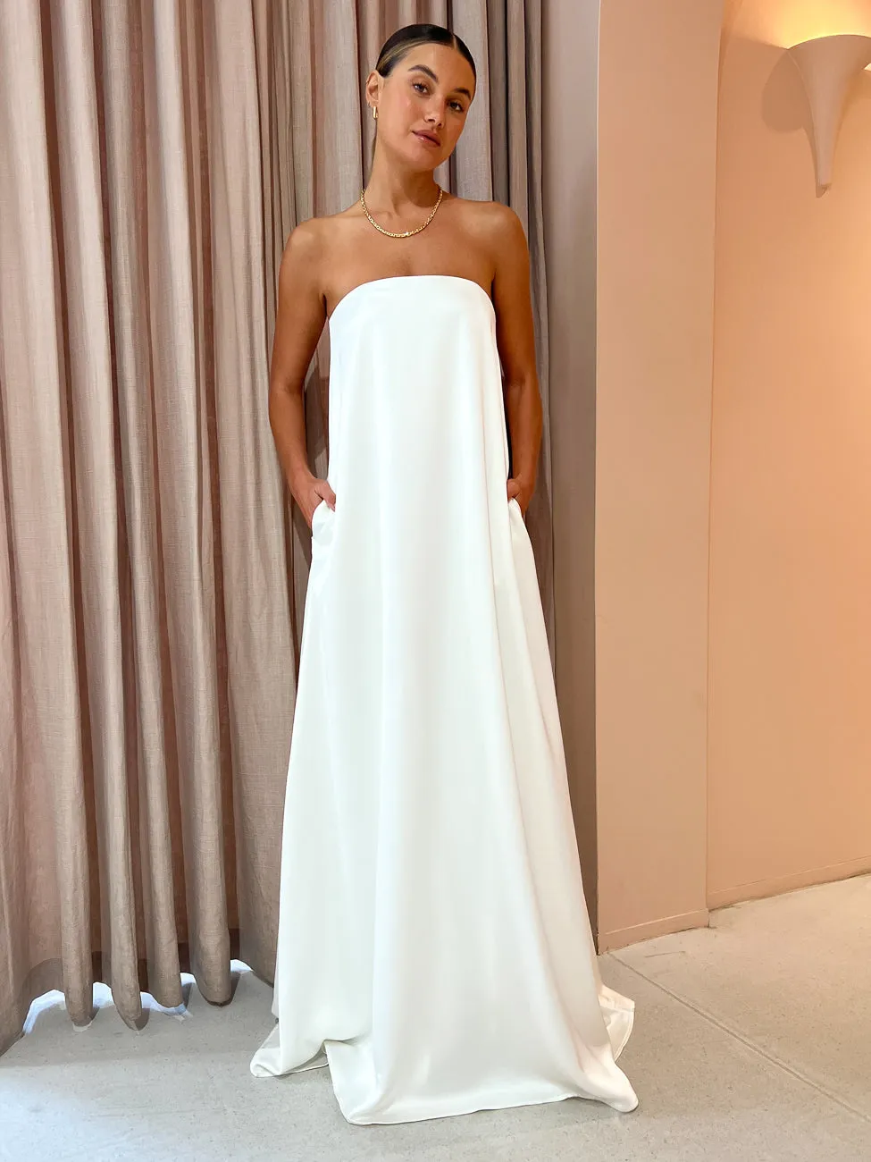 Anna Quan Delfina Dress in Ivory