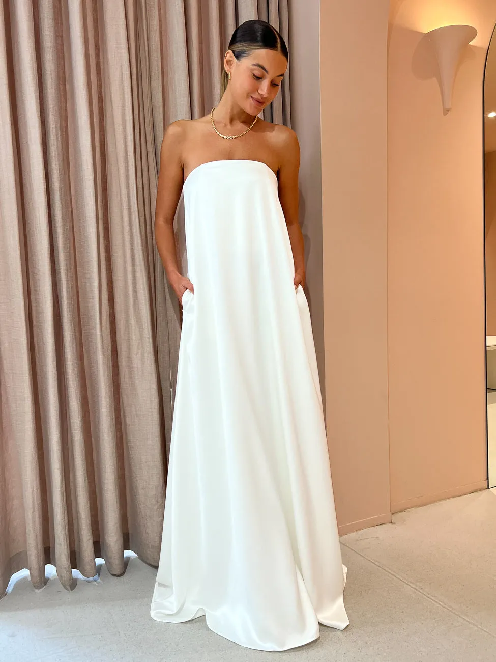 Anna Quan Delfina Dress in Ivory