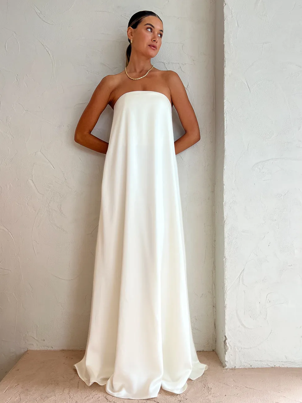 Anna Quan Delfina Dress in Ivory