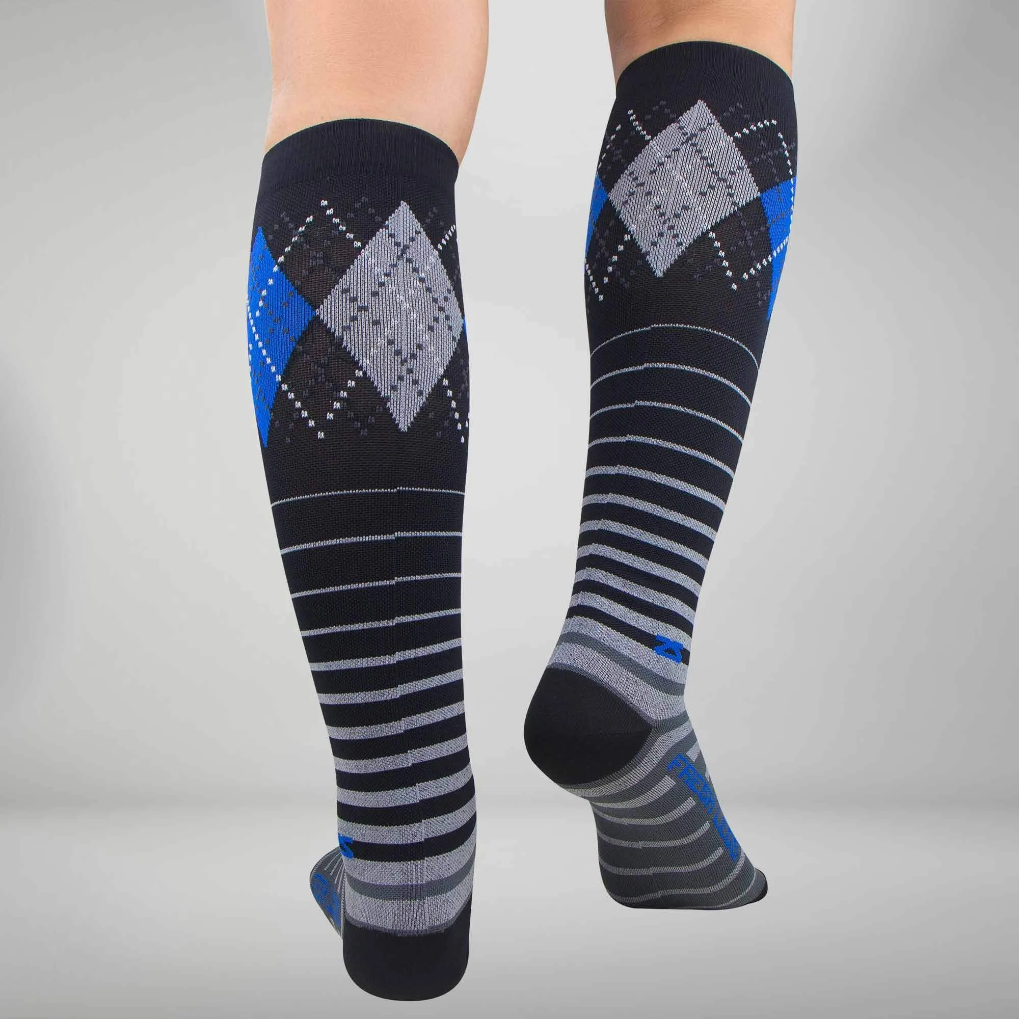 Argyle Stripe Compression Socks