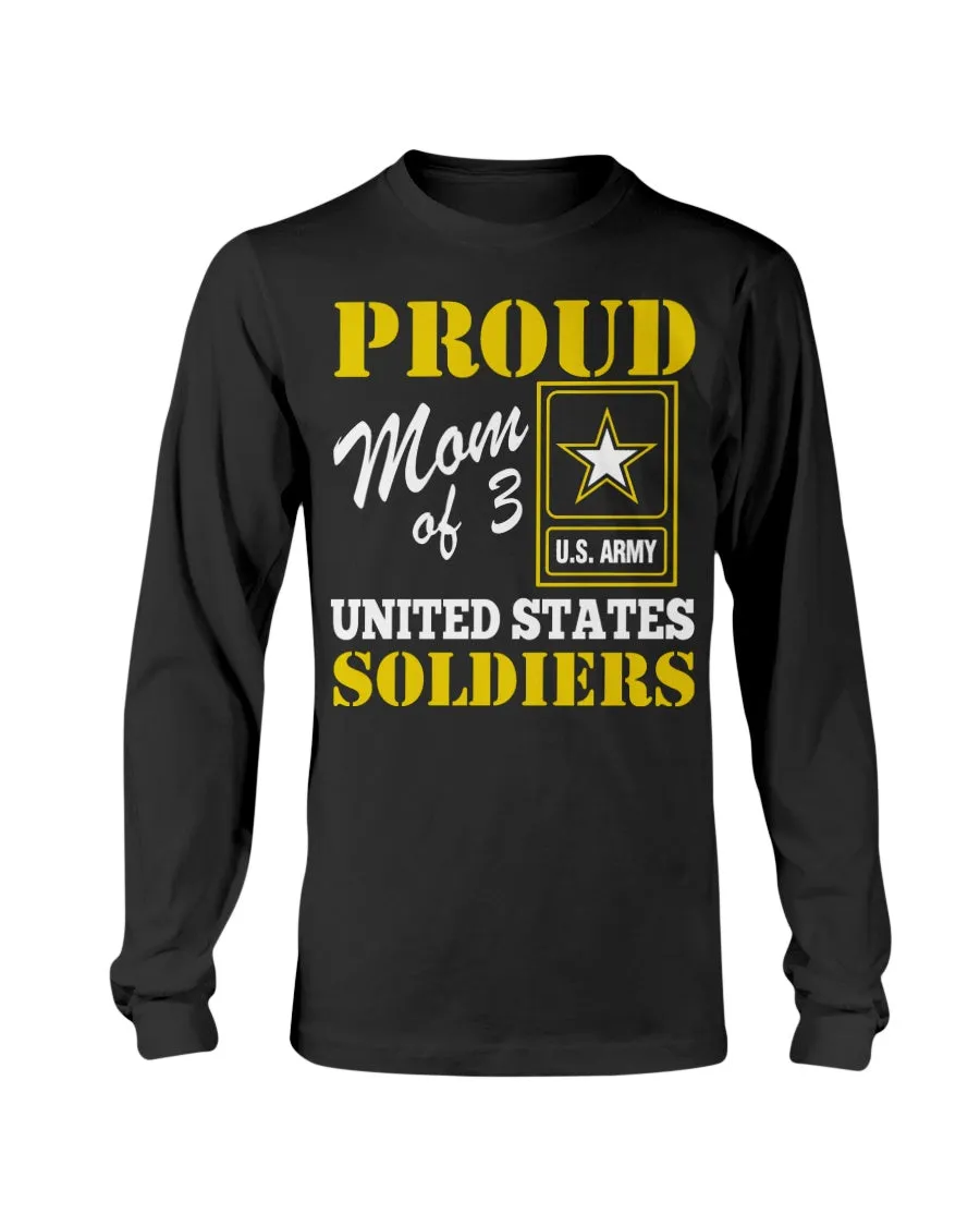 Army Mom of 3 Soldiers T-shirts