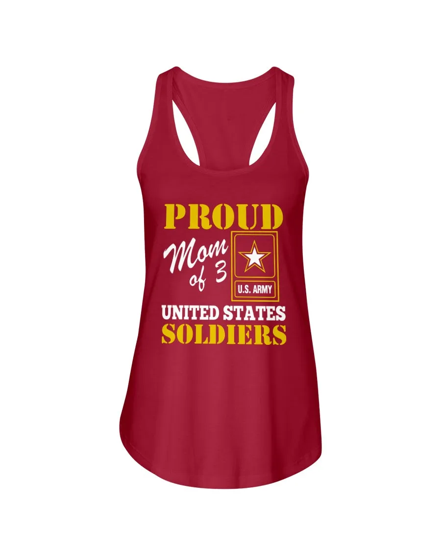 Army Mom of 3 Soldiers T-shirts