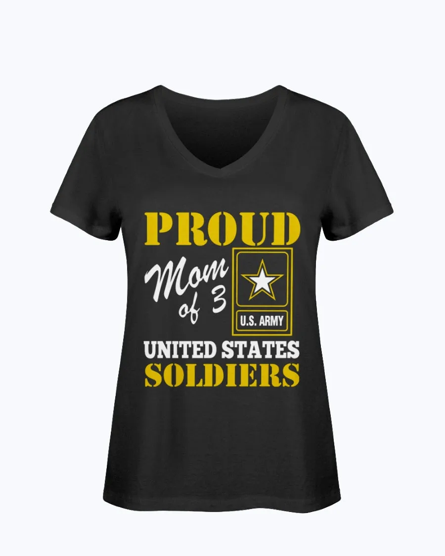 Army Mom of 3 Soldiers T-shirts