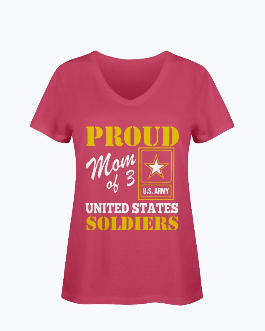 Army Mom of 3 Soldiers T-shirts