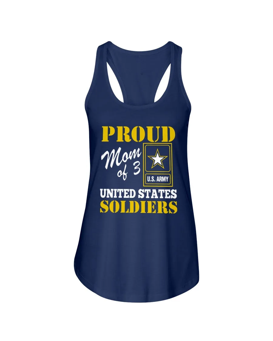 Army Mom of 3 Soldiers T-shirts