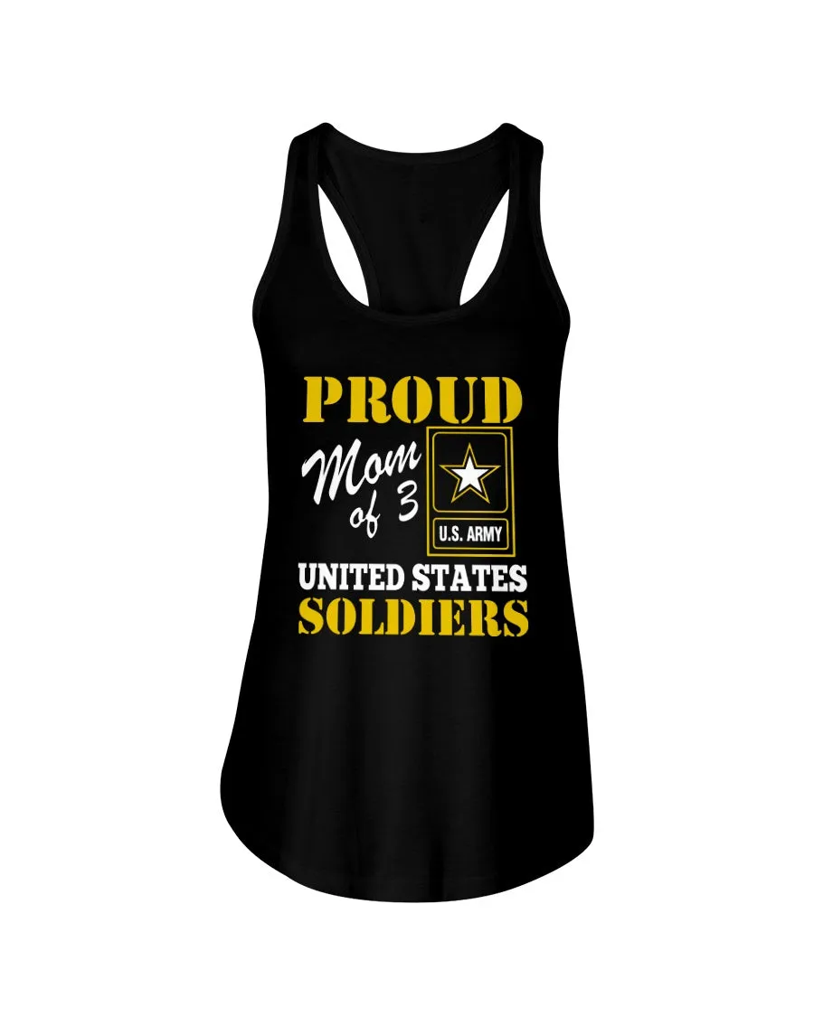 Army Mom of 3 Soldiers T-shirts