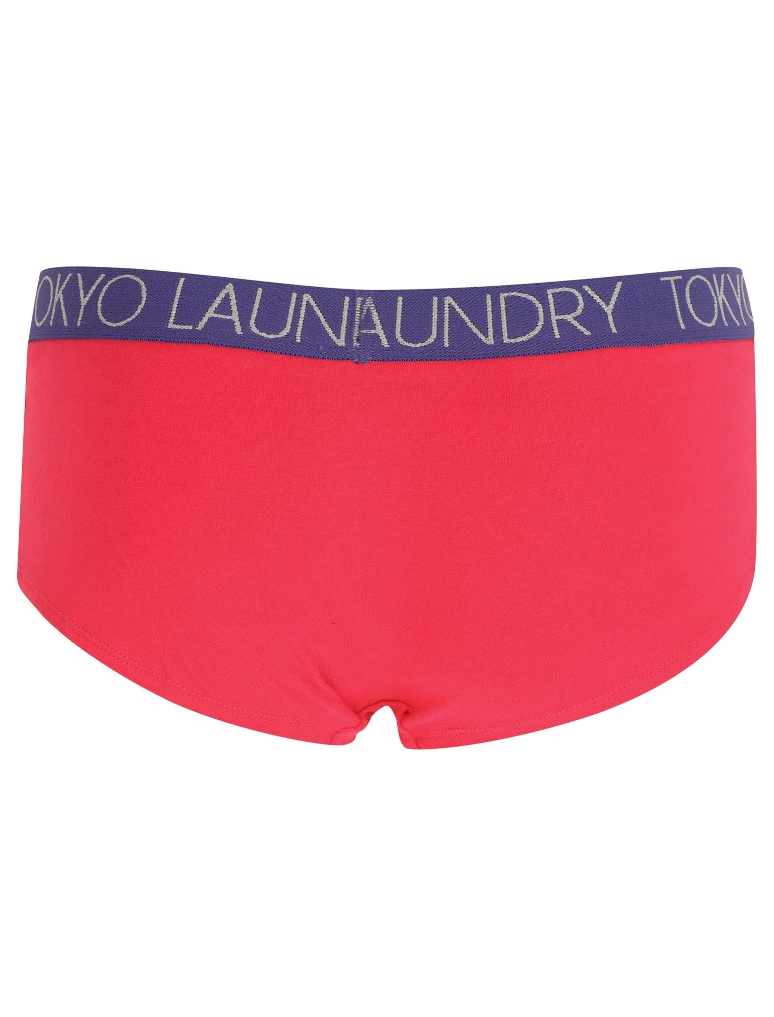 Aubrey (3 Pack) Assorted Briefs In Bright Rose/ Light Grey Marl / Blue - Tokyo Laundry