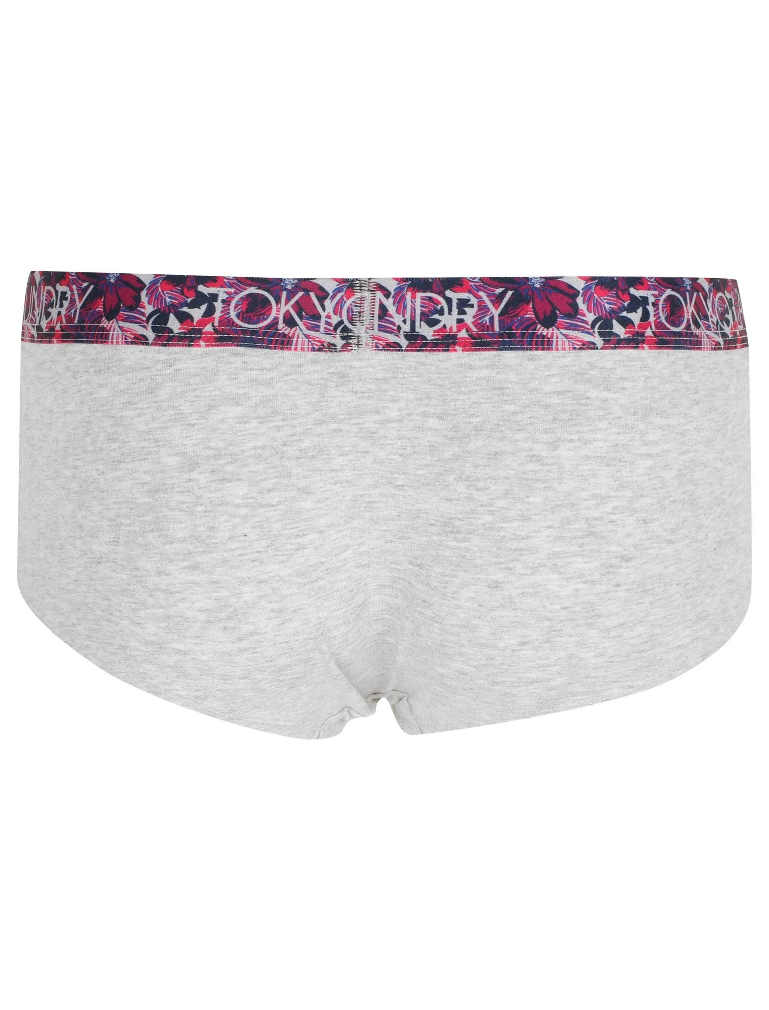 Aubrey (3 Pack) Assorted Briefs In Bright Rose/ Light Grey Marl / Blue - Tokyo Laundry