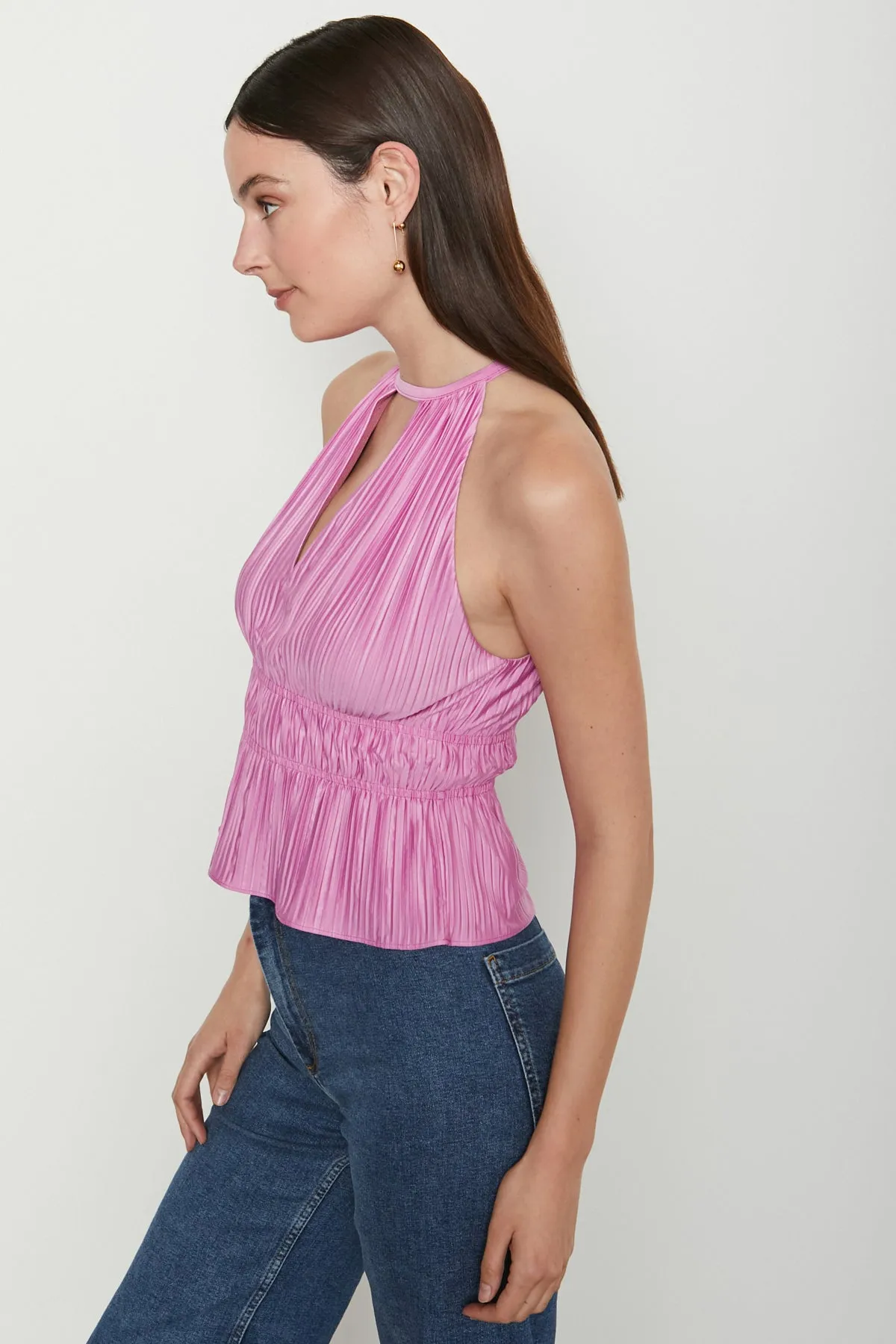 Bailey 44 Isla Halter Top in Cosmic Pink