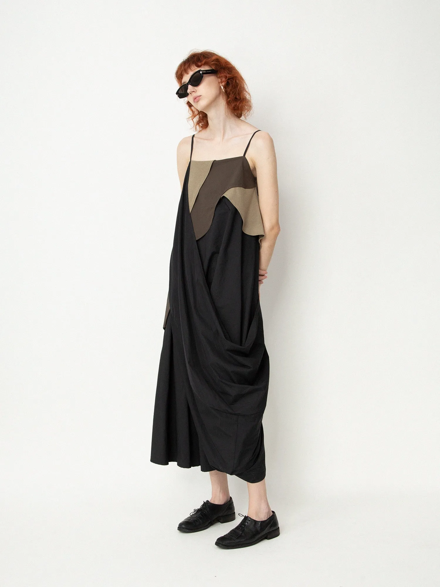 Black Multi-Oversized Layer Dress