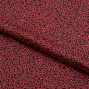 Black on Red Cheetah Printed Spandex Fabric | Blue Moon Fabrics