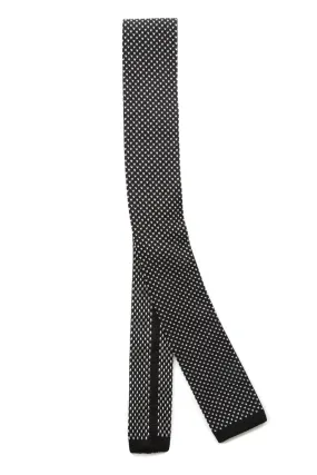 Black, White Lanvin Square End Tie