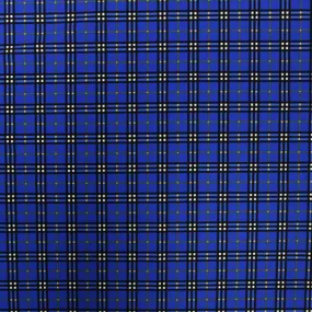 Blue and Black Plaid Printed Spandex Fabric | Blue Moon Fabrics