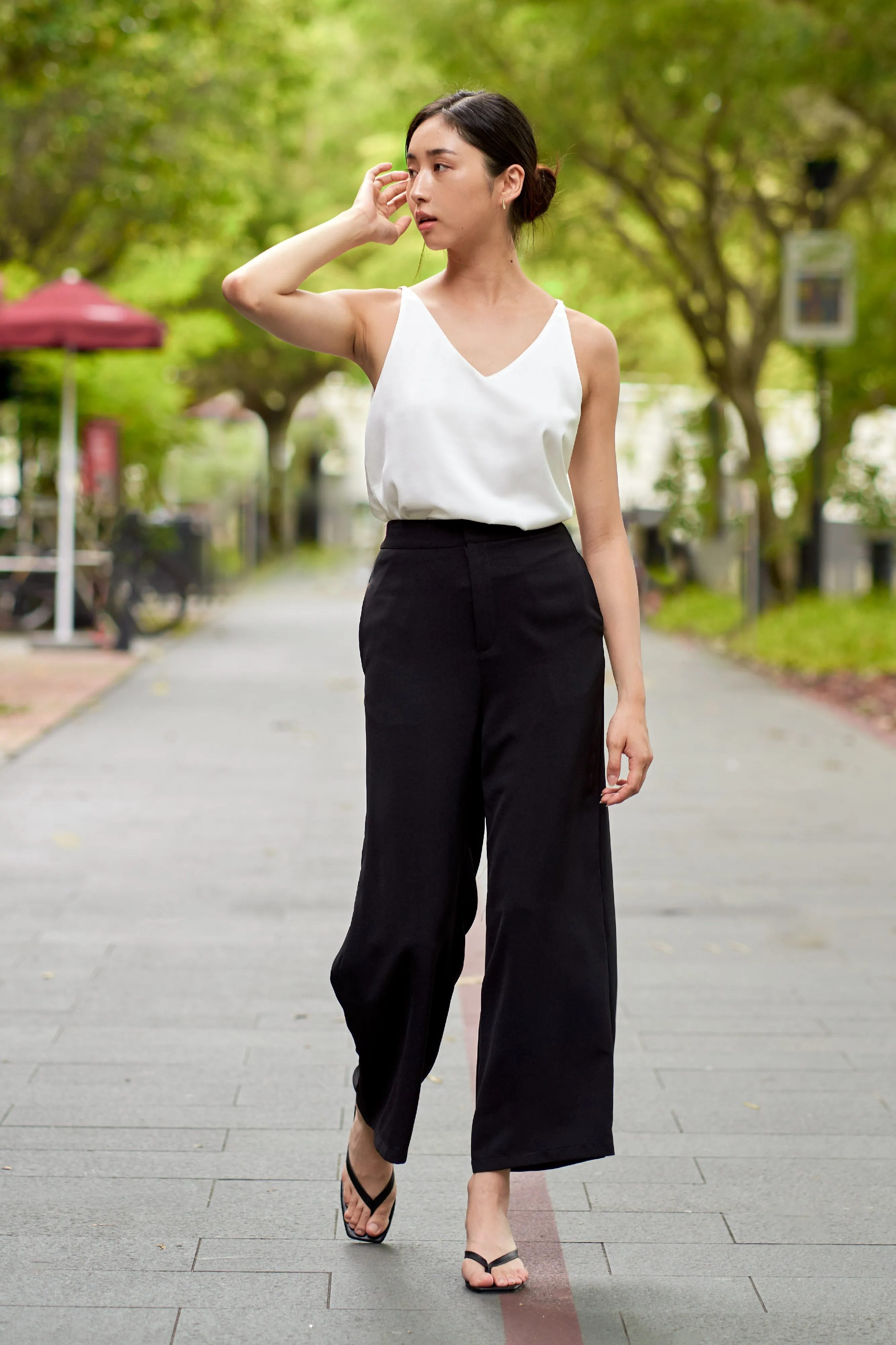 Boey Wide-Leg Pants in Black