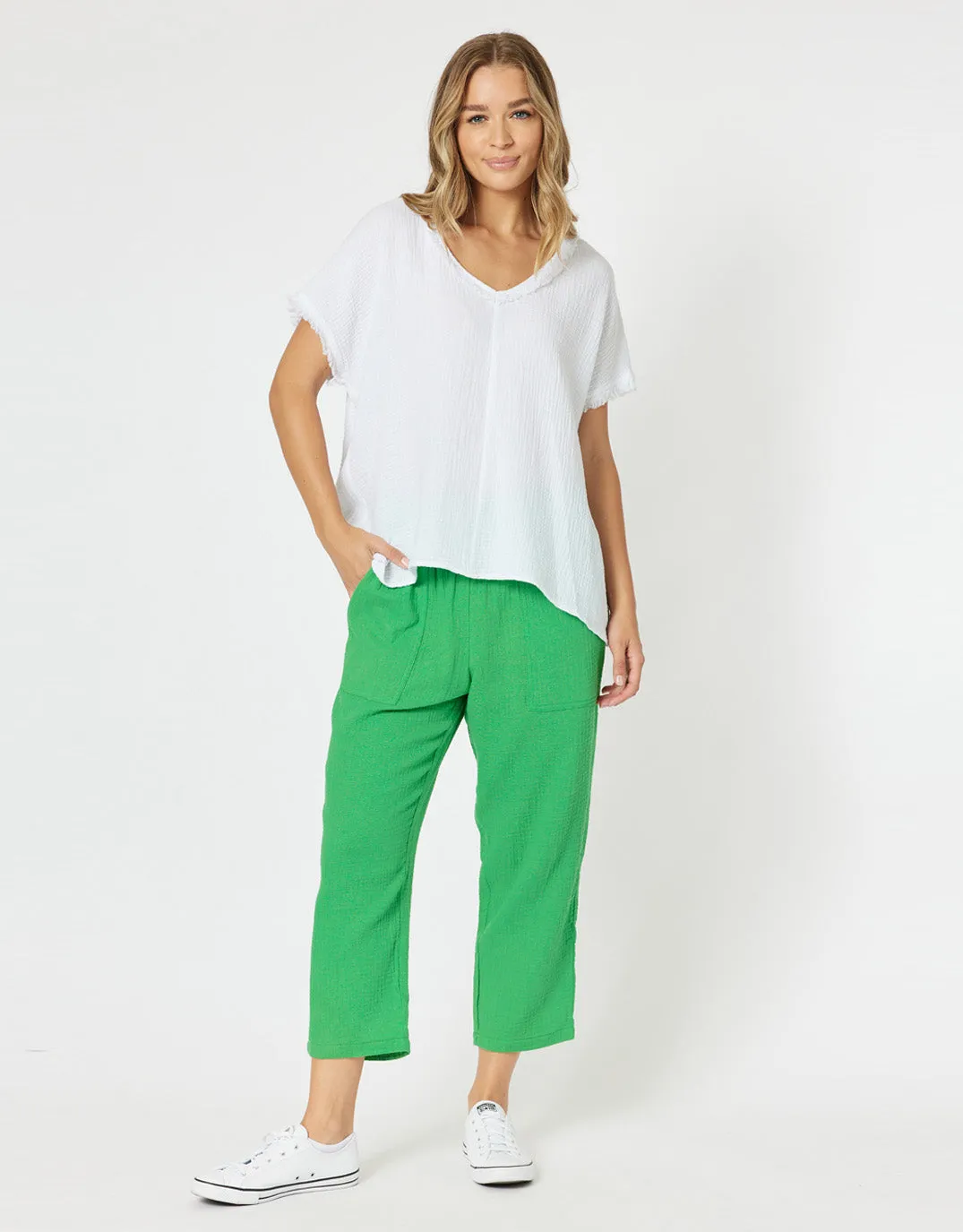 Byron Cotton 7/8 Pant - Emerald