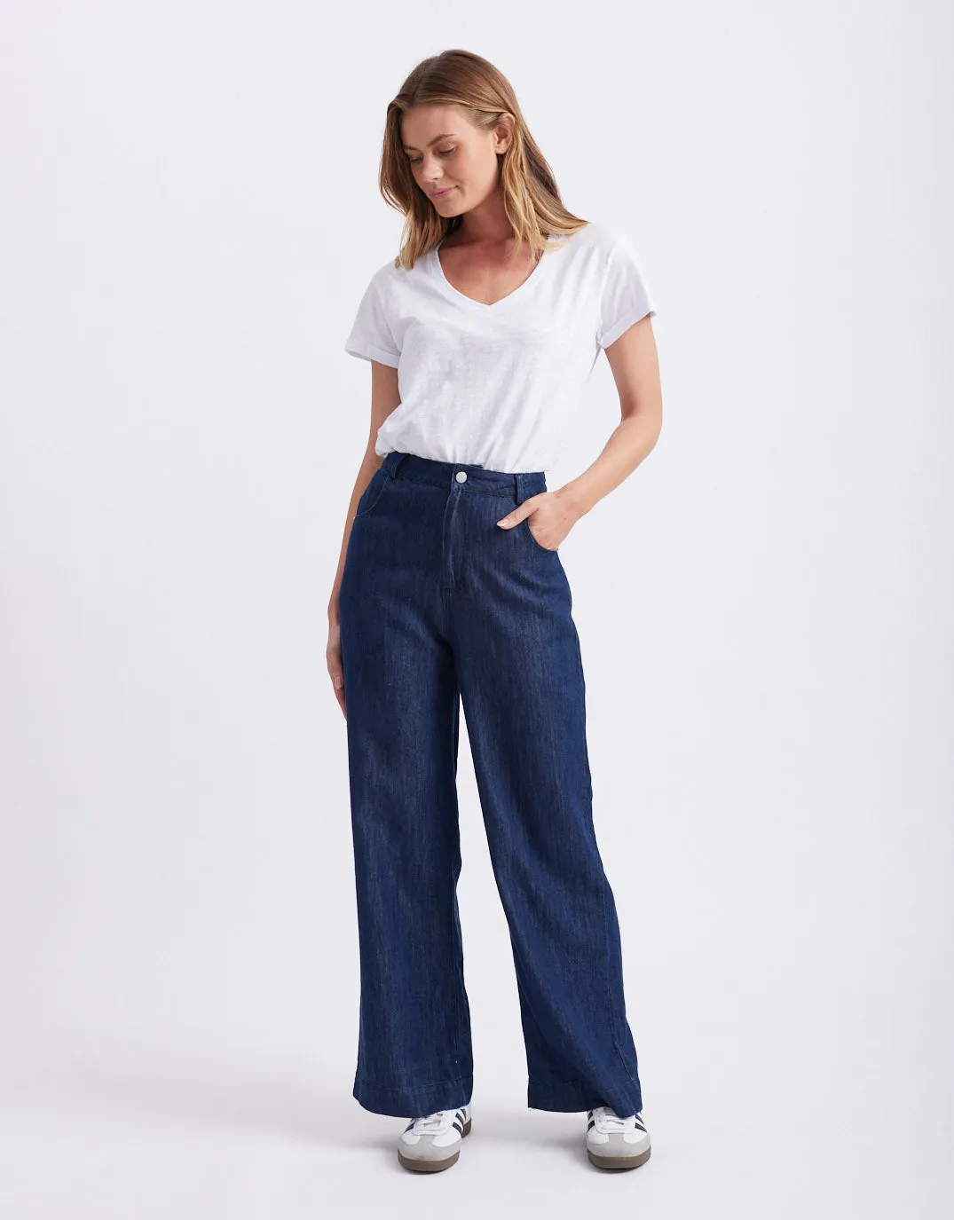 Celeste Tencel Pants - Dark Denim