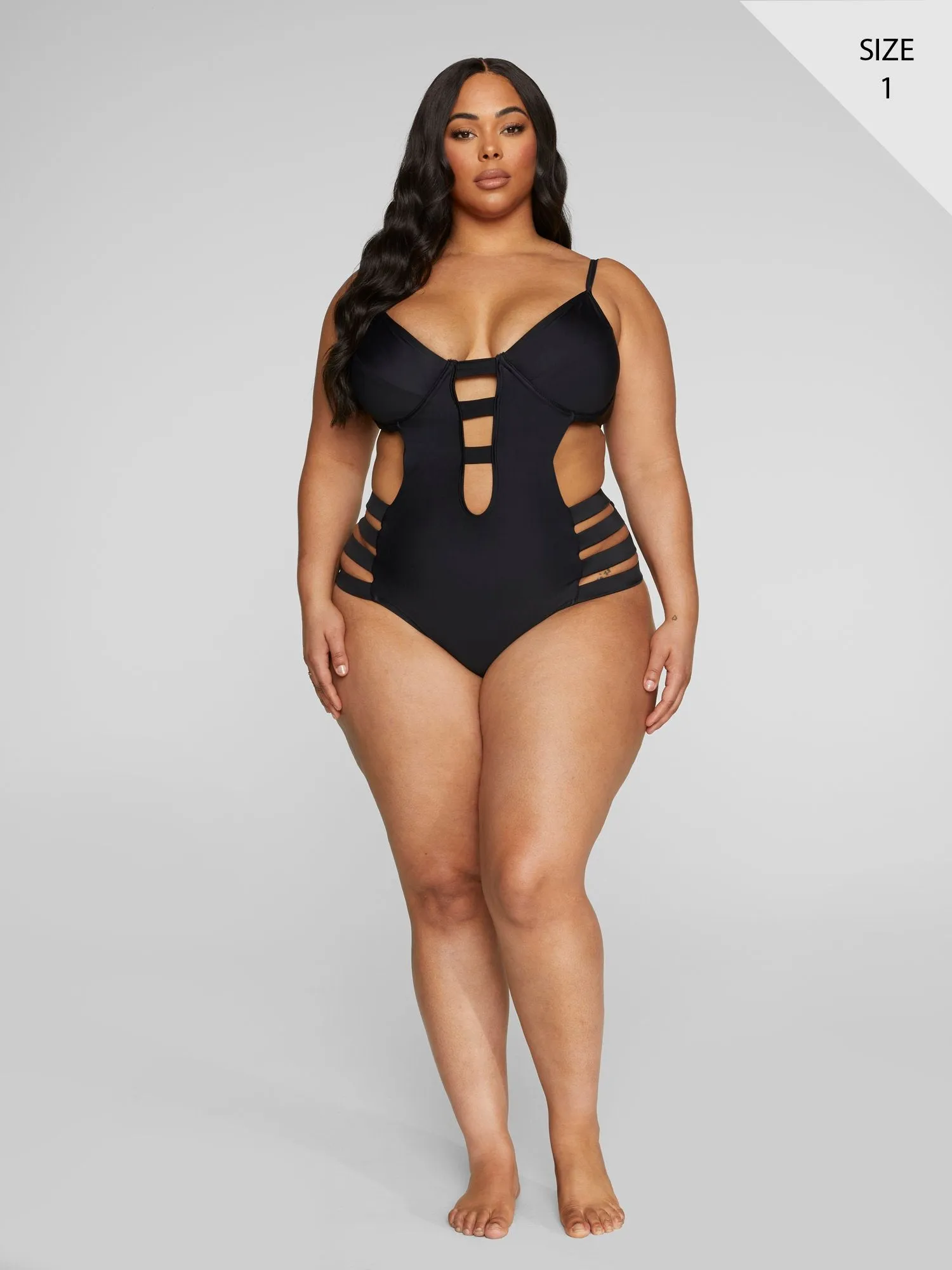 Chandra Caged One-Piece Monokini Swimsuit