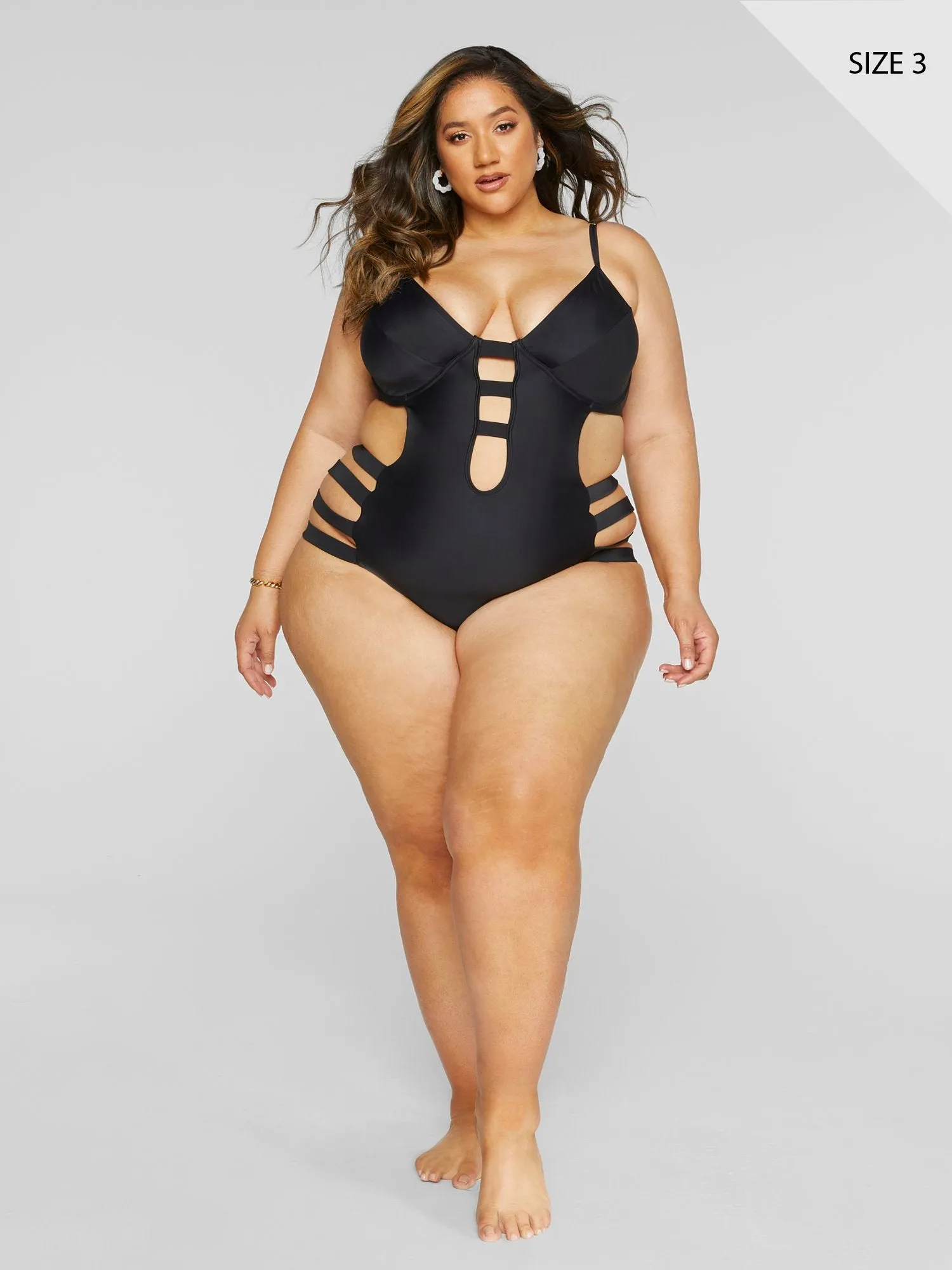 Chandra Caged One-Piece Monokini Swimsuit