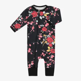 Cherry Blossom Black Romper