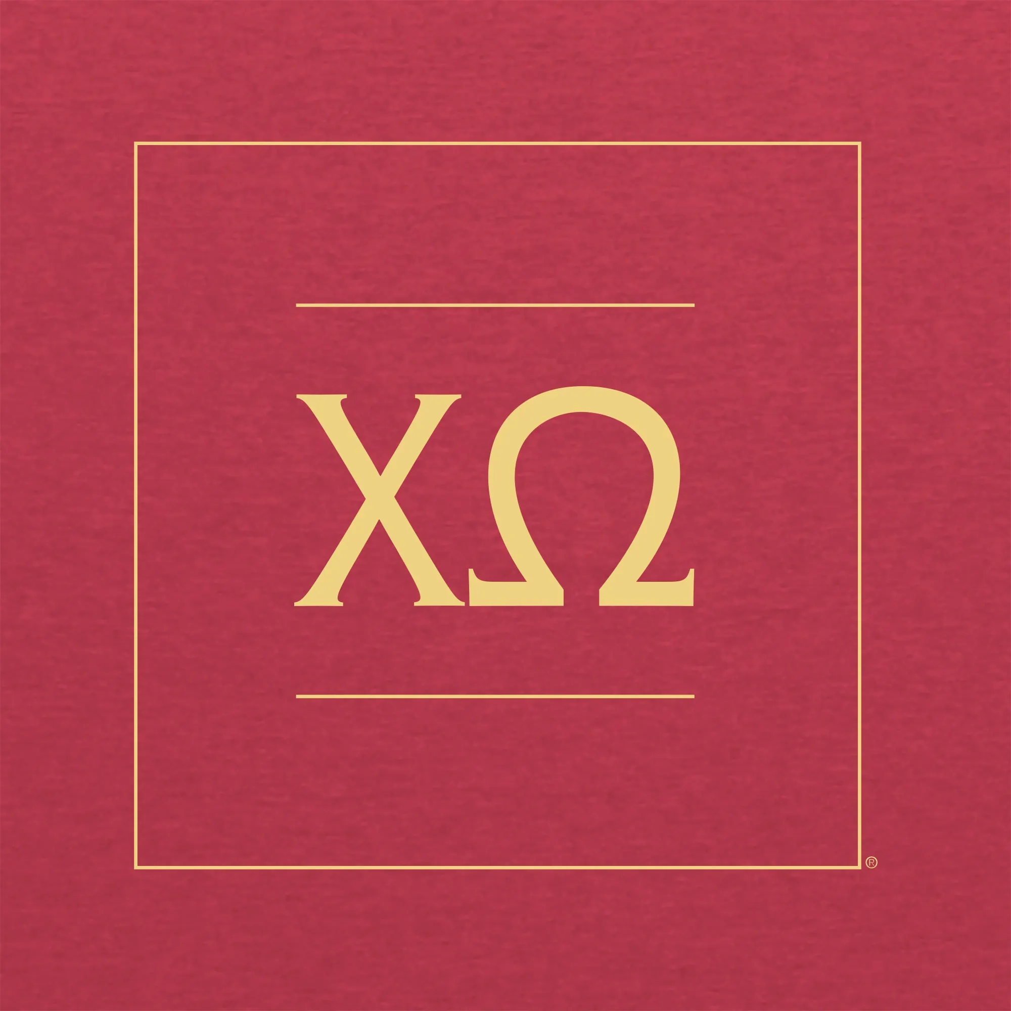 Chi Omega Greek Letter Block Triblend T-Shirt - Vintage Red