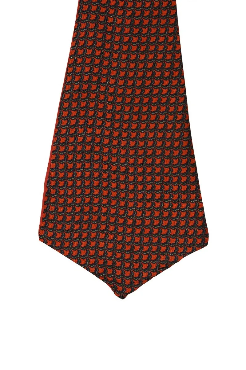 Chokore Men's Grey & Red Silk Designer Cravat