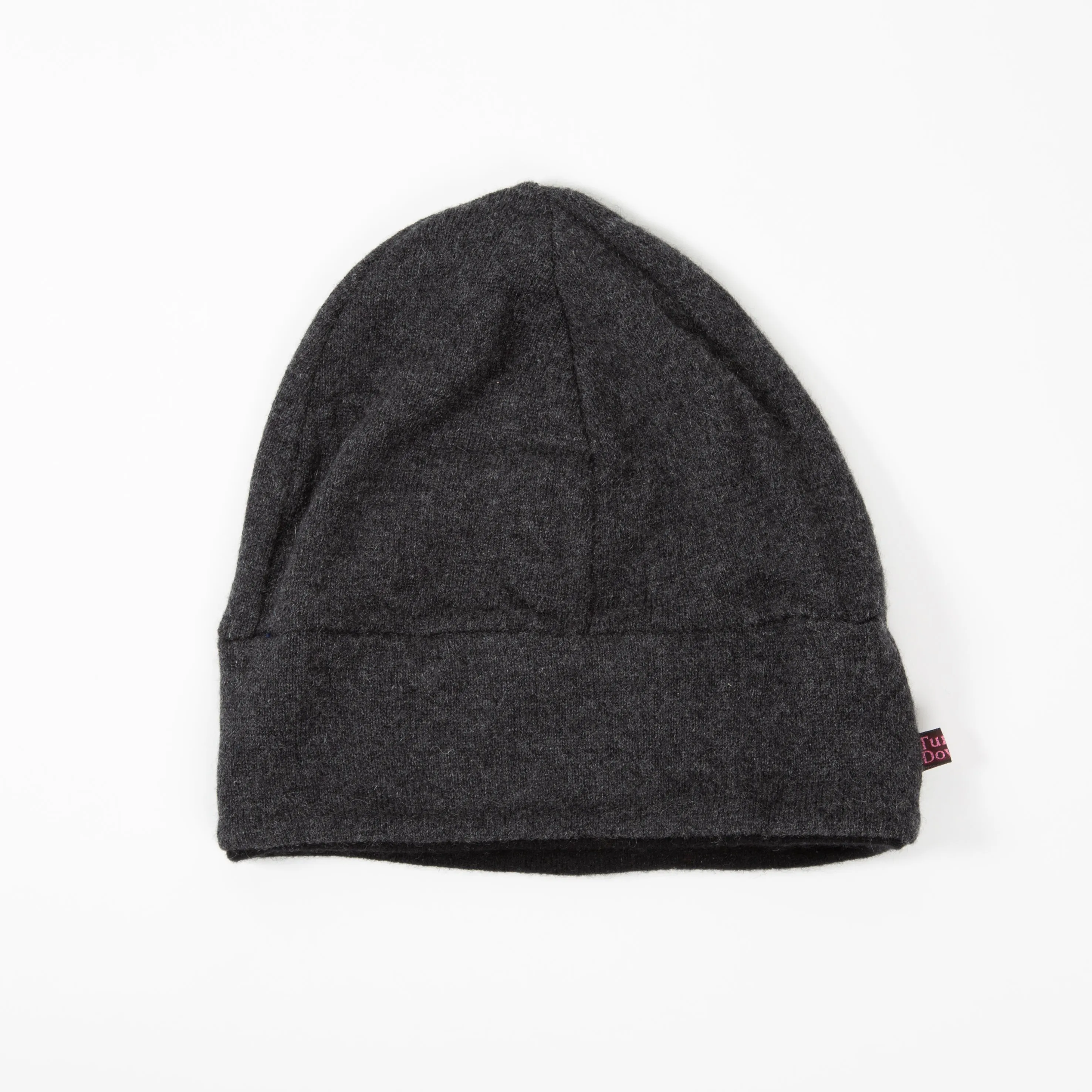 Classic Ash Grey & Black Cashmere Beanie