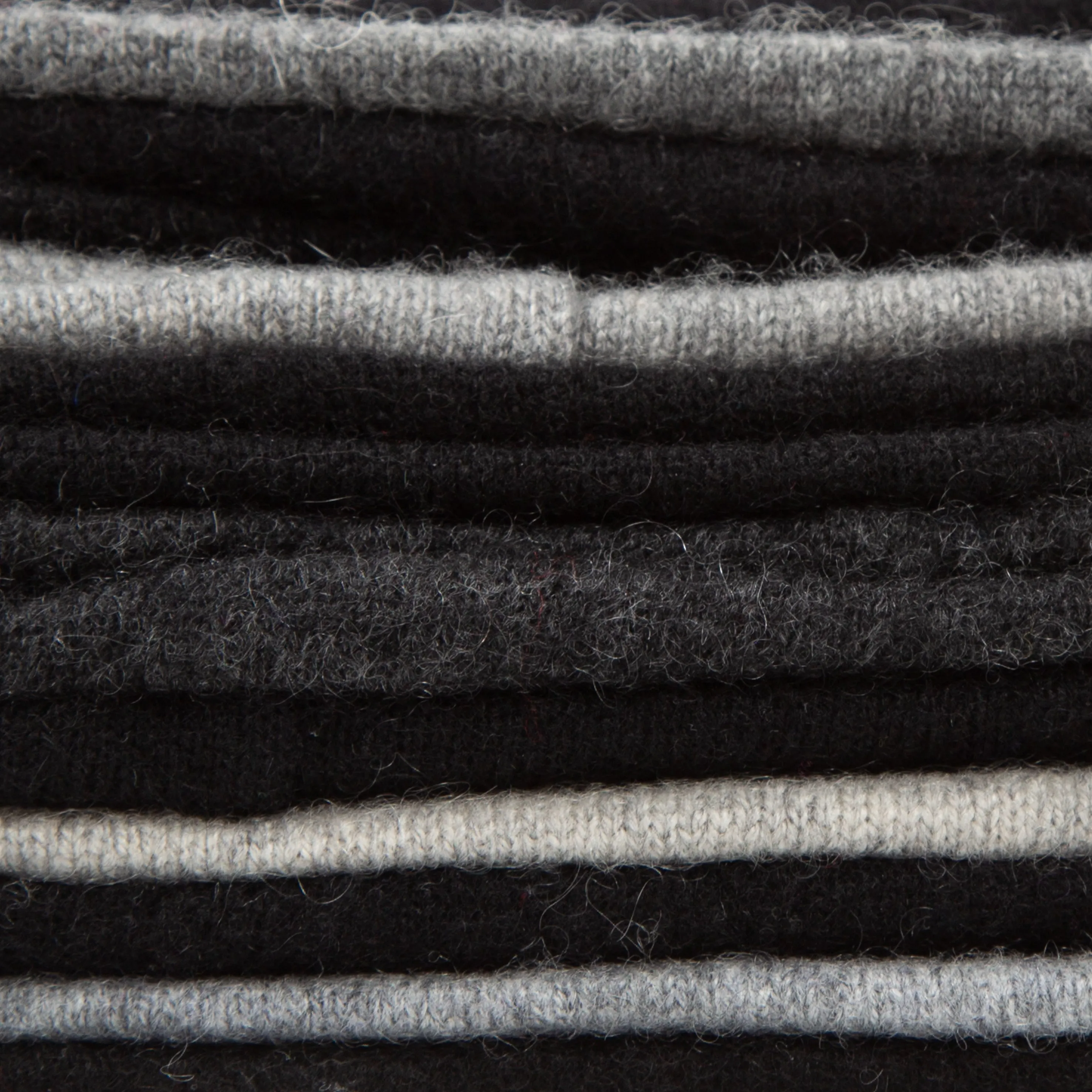 Classic Ash Grey & Black Cashmere Beanie