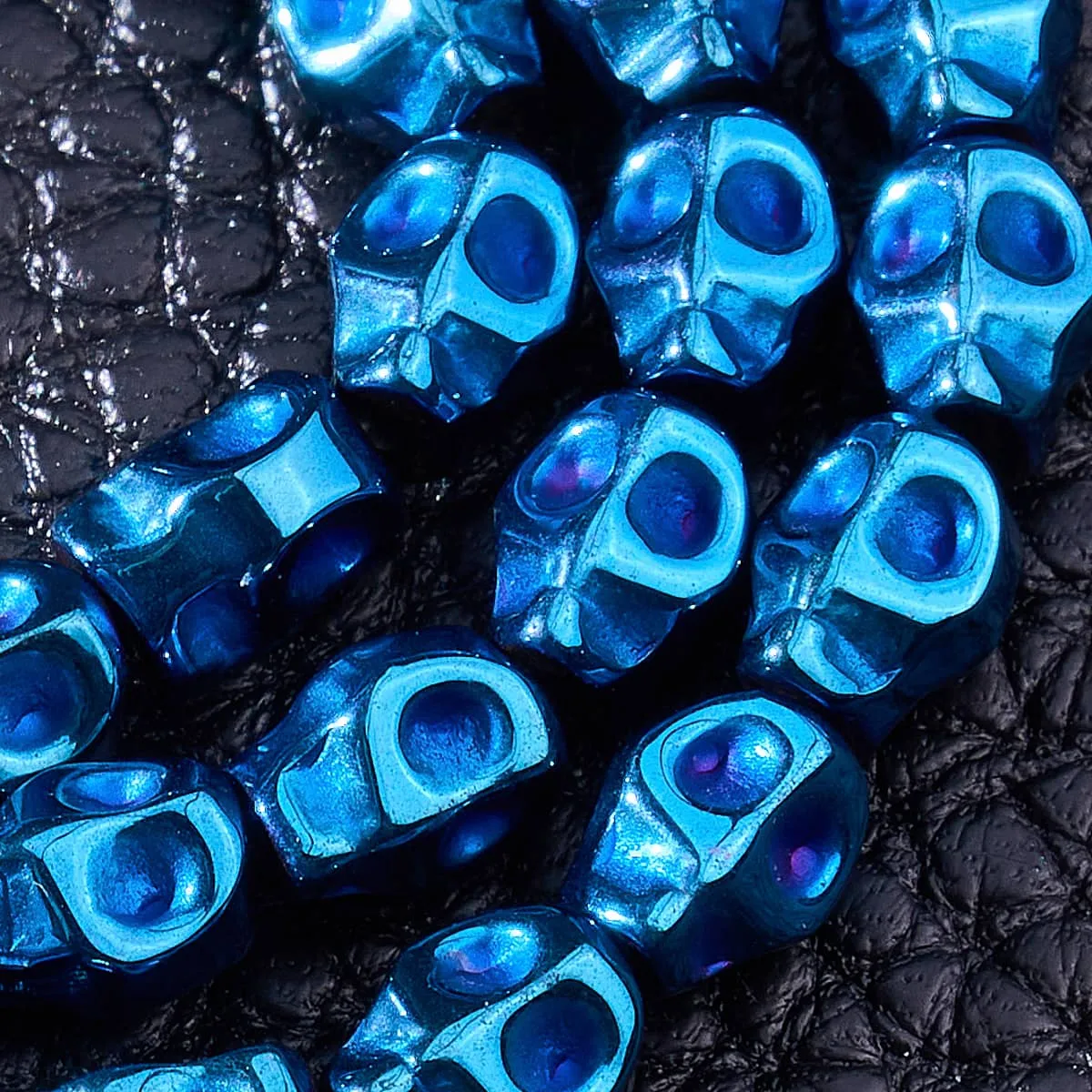 Cobalt | Hematite Skull Wrap