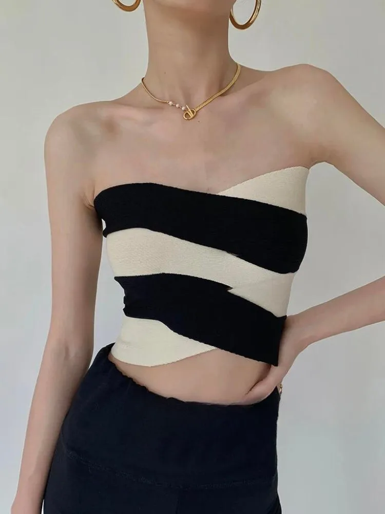 Contrast Color Tube Top