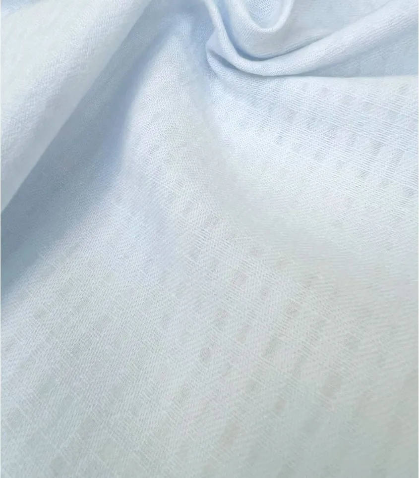 Cousette - Icy Blue Square Cotton Fabric