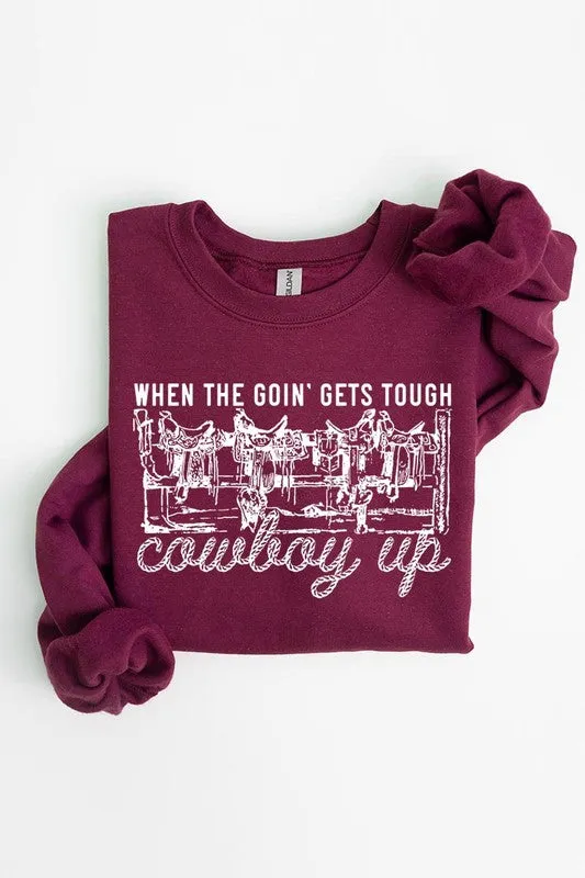 Cowboys Western Saddle Graphic Fleece Sweatshirts