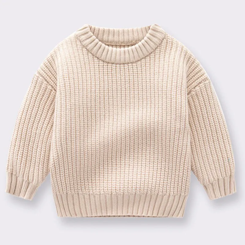 Cozy Kids' Round Neck Knit Sweater