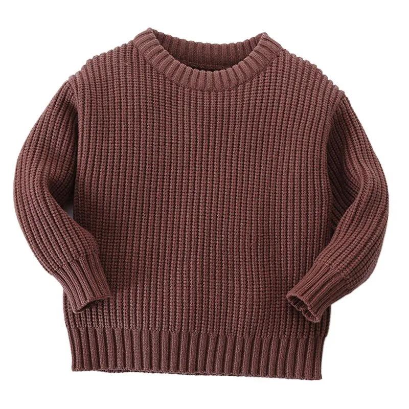 Cozy Kids' Round Neck Knit Sweater