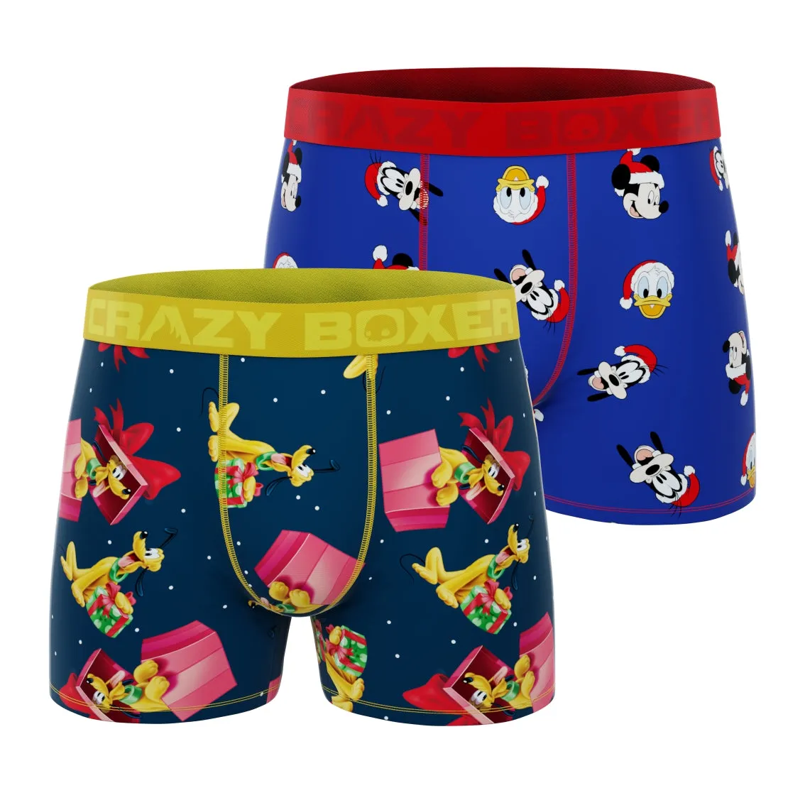 CRAZYBOXER Disney Mickey and friends XMas Men's Boxer Briefs (2 pack)