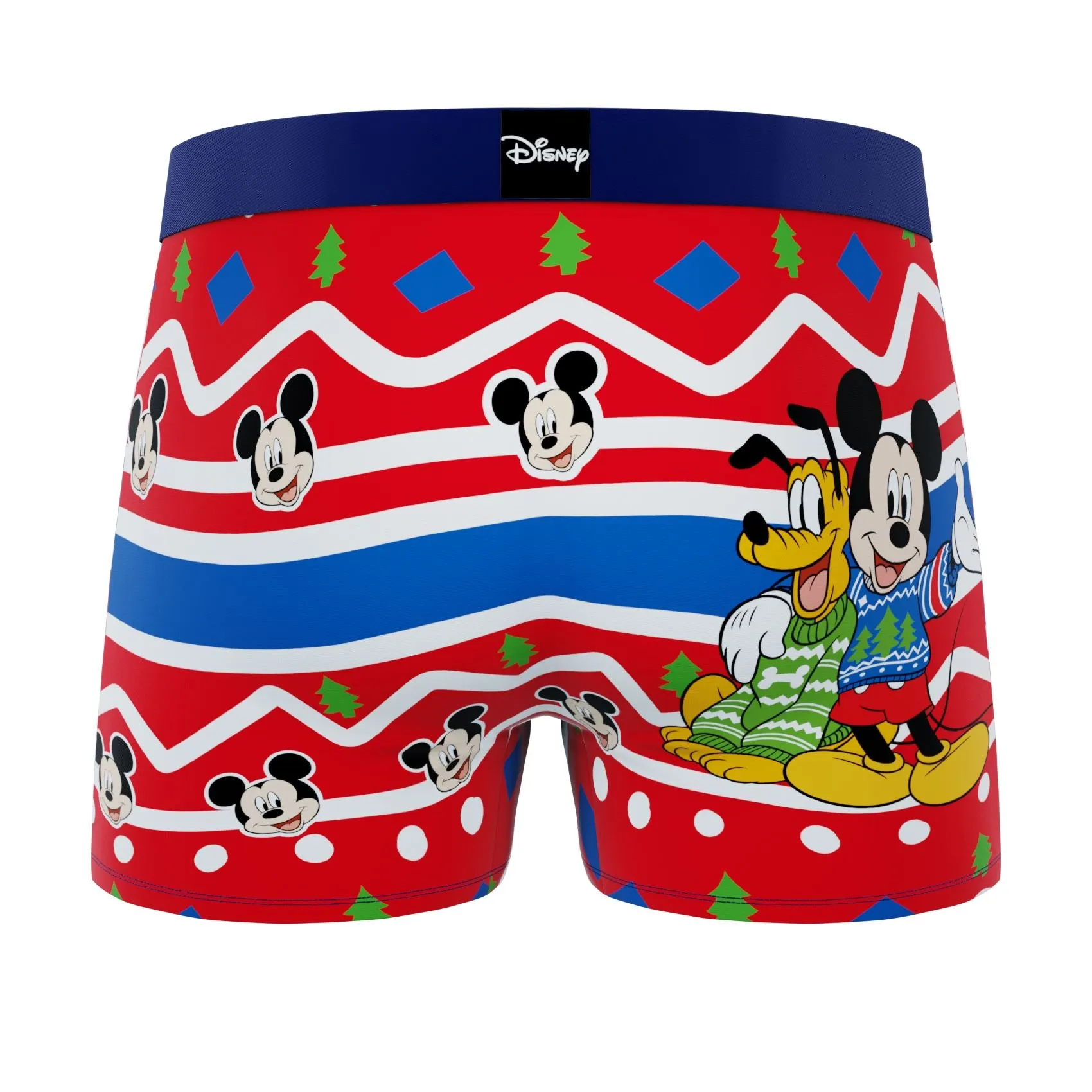 CRAZYBOXER Disney Mickey and Pluto XMas Men's Boxer Briefs (3 pack)