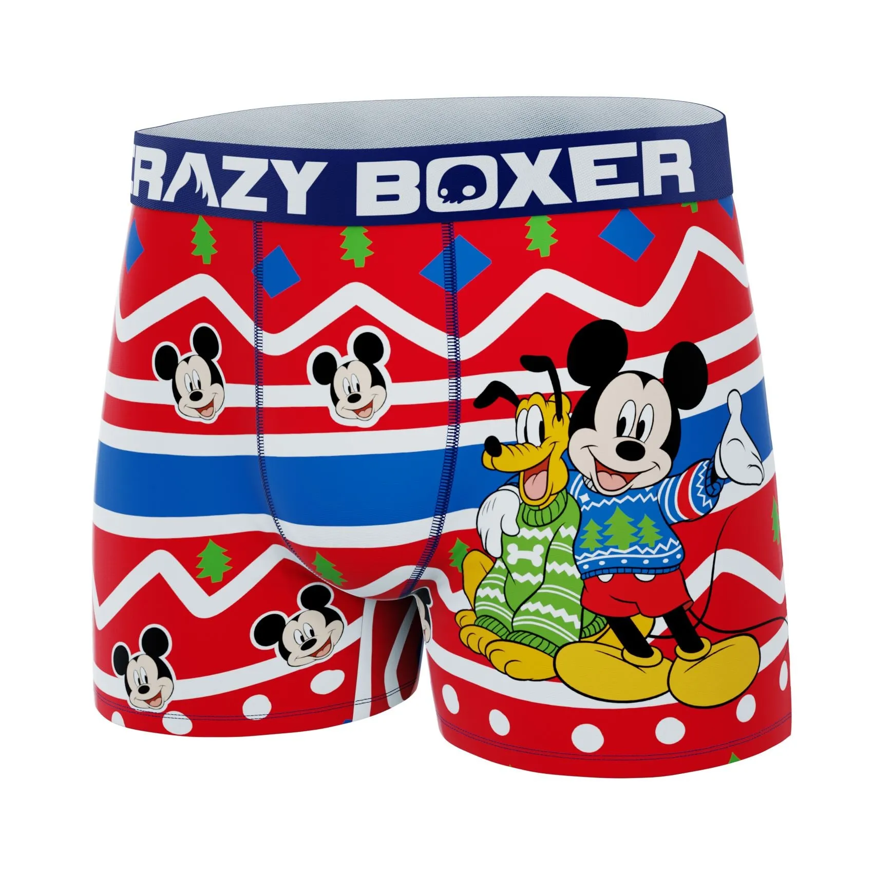 CRAZYBOXER Disney Mickey and Pluto Xmas Men's Boxer Briefs