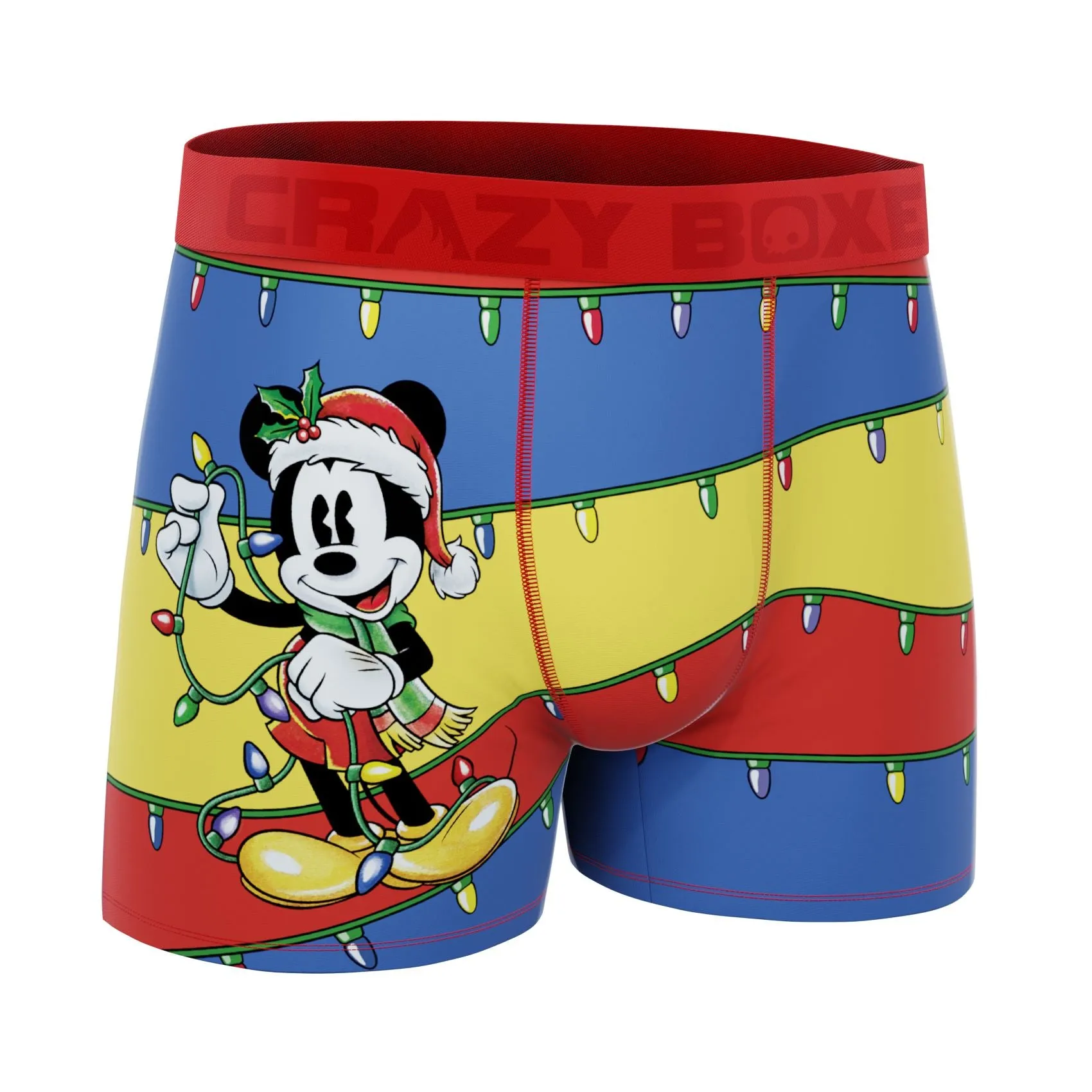 CRAZYBOXER Disney Mickey Holidays Xmas Ski Men's Boxer Briefs