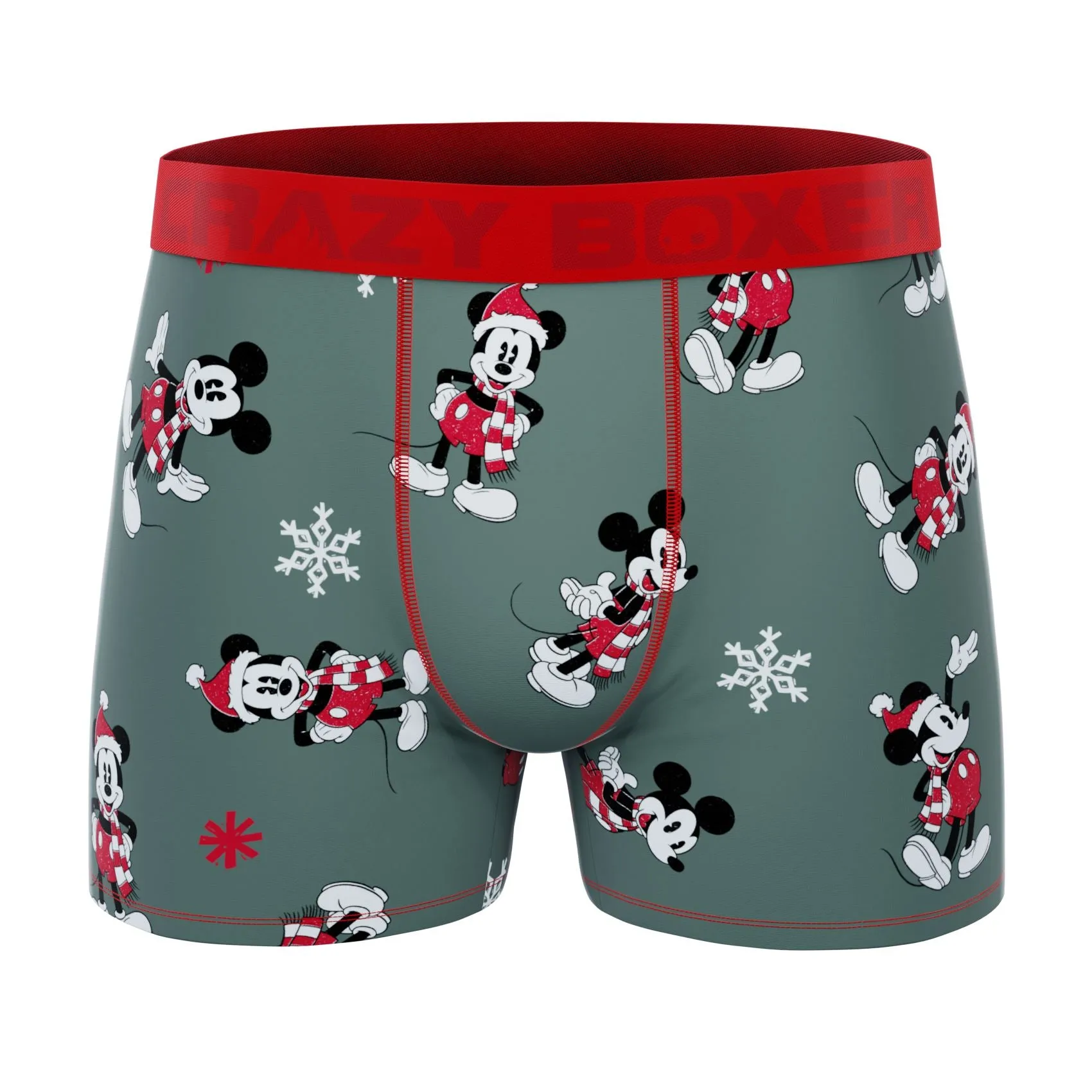 CRAZYBOXER Disney Mickey Mouse Xmas Men's Boxer Briefs (2 pack)