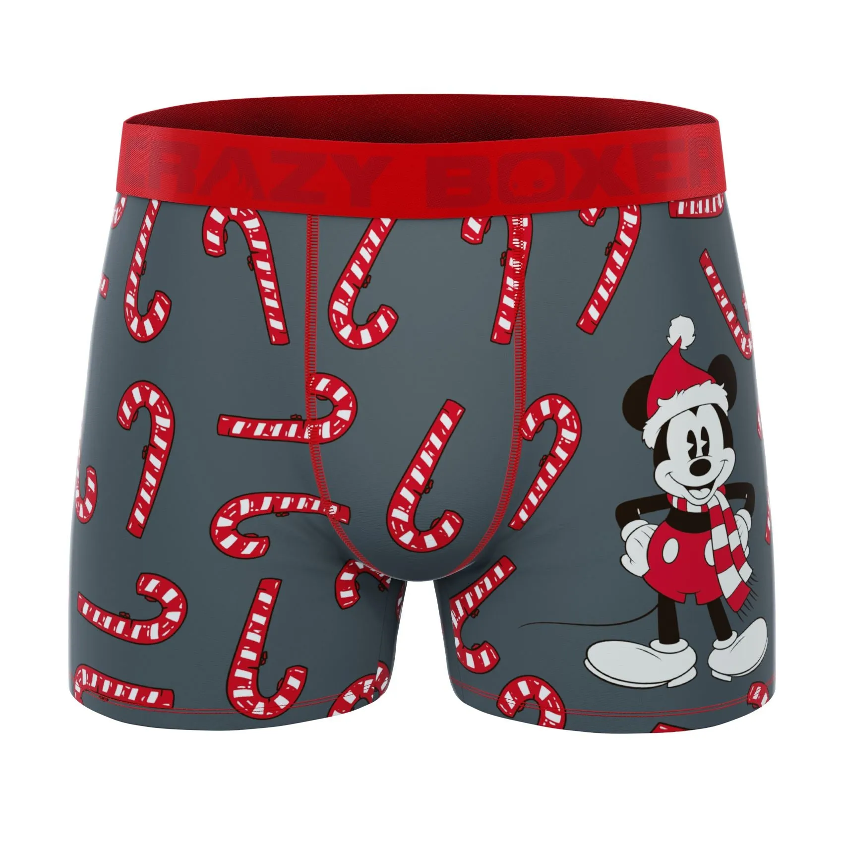 CRAZYBOXER Disney Mickey Xmas Cane Men's Boxer Briefs (2 pack)