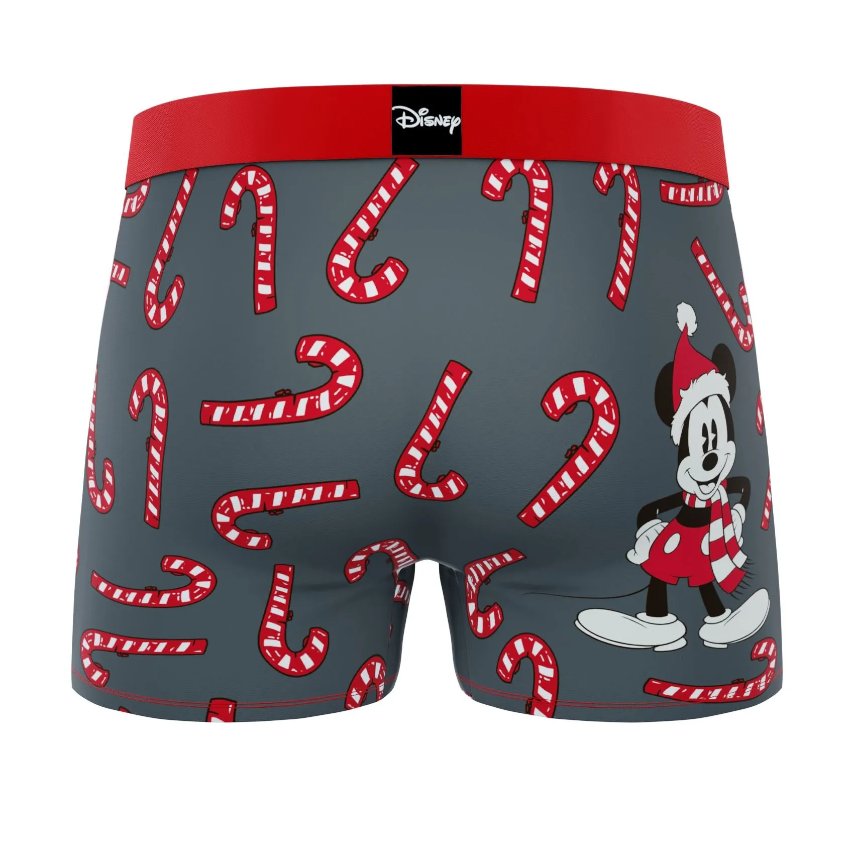 CRAZYBOXER Disney Mickey Xmas Cane Men's Boxer Briefs (2 pack)