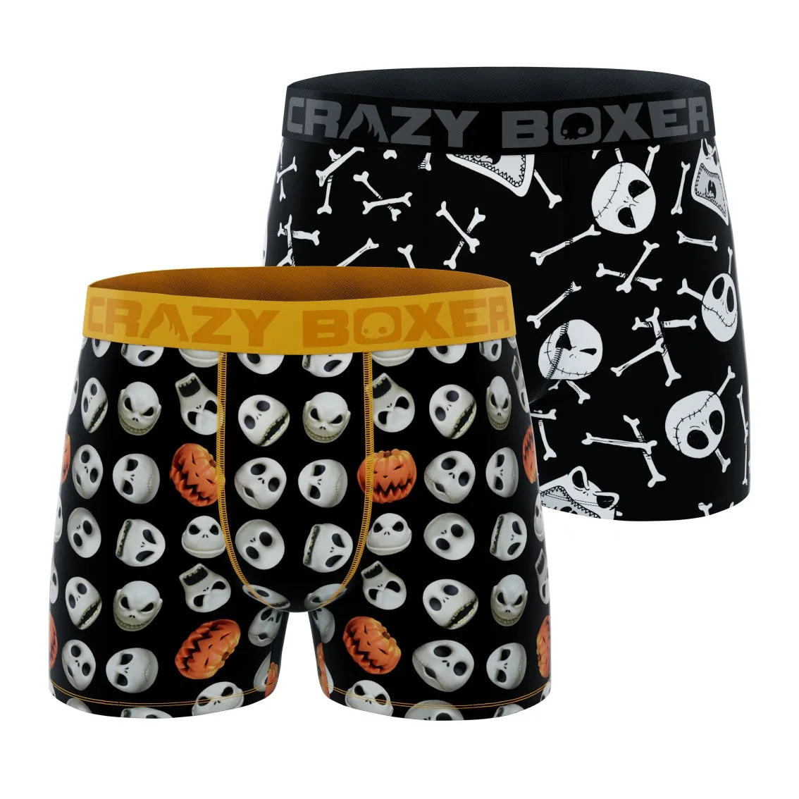 CRAZYBOXER Disney Nightmare Before Christmas Halloween Men's Boxer Briefs (2 Pack)