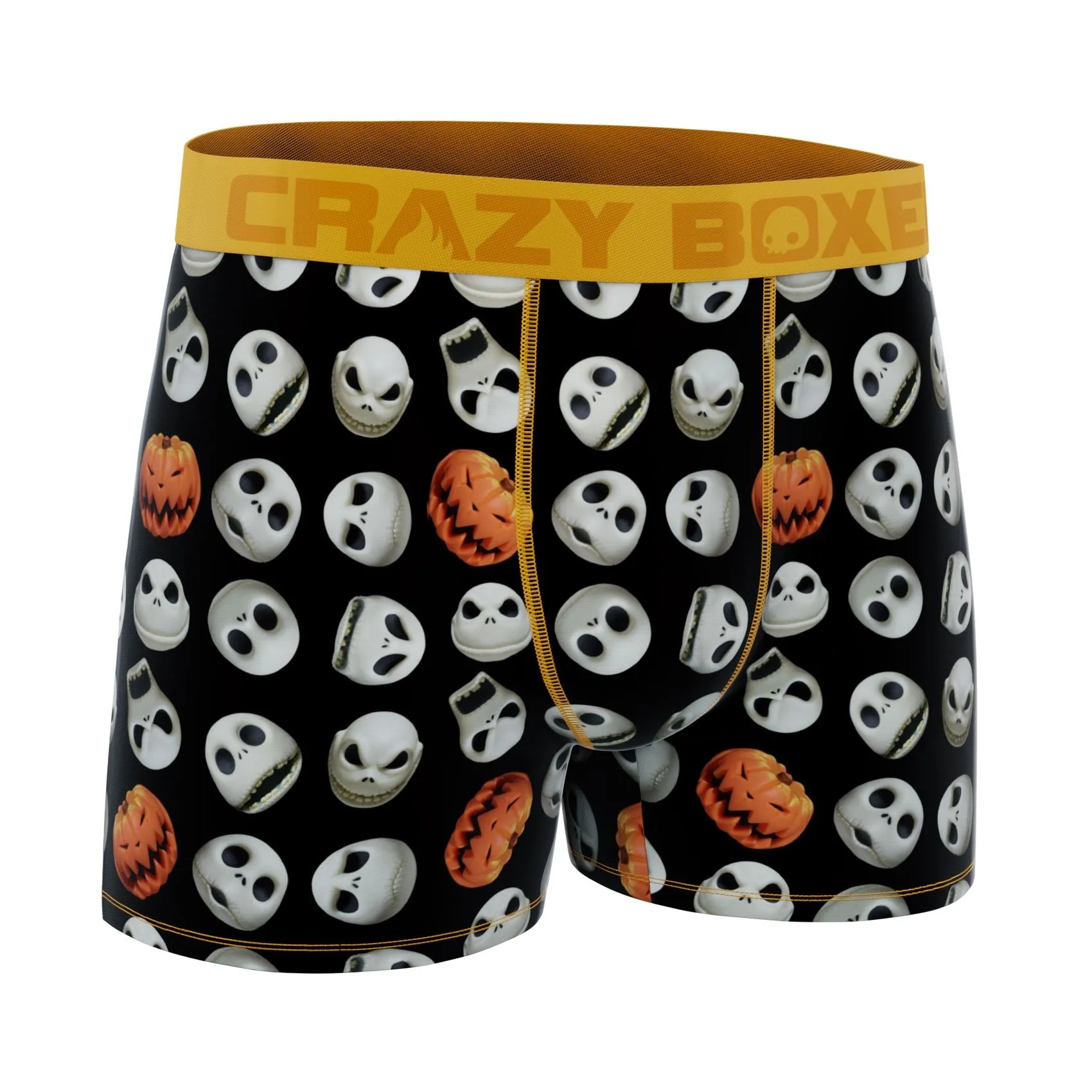 CRAZYBOXER Disney Nightmare Before Christmas Halloween Pumpkin Men's Boxer Briefs (Creative Packaging)