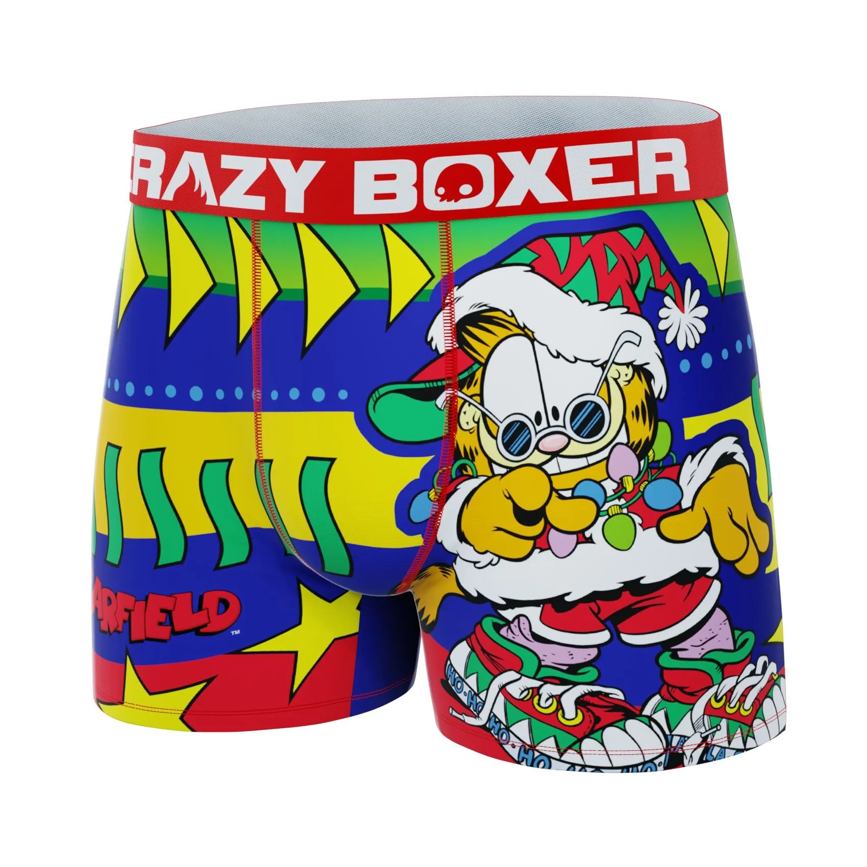 CRAZYBOXER Garfield Xmas Swag Holidays Men's Boxer Briefs