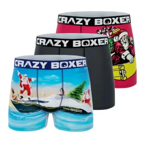 CRAZYBOXER Holidays Xmas Men's Boxer Briefs (3 pack)