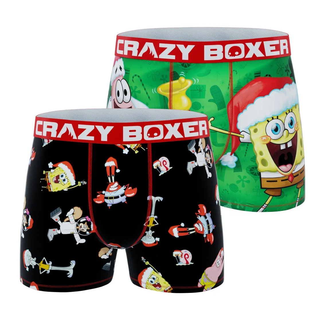 CRAZYBOXER Spongebob XMAS Men's Boxer Briefs (2 pack)