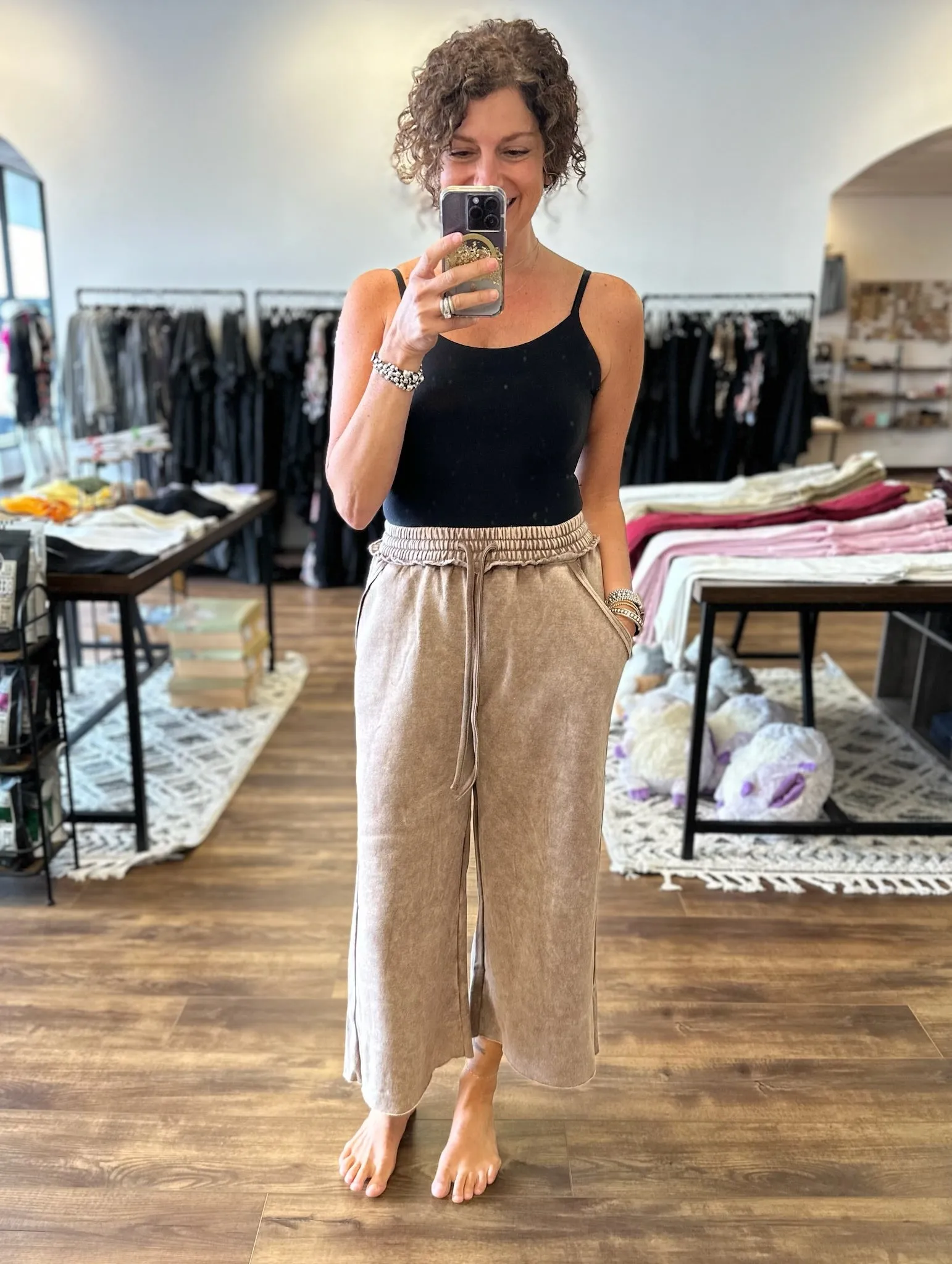 Cropped Wide Leg Sweats