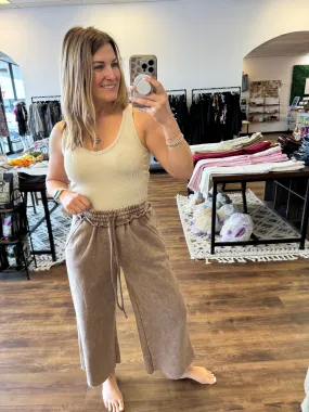 Cropped Wide Leg Sweats