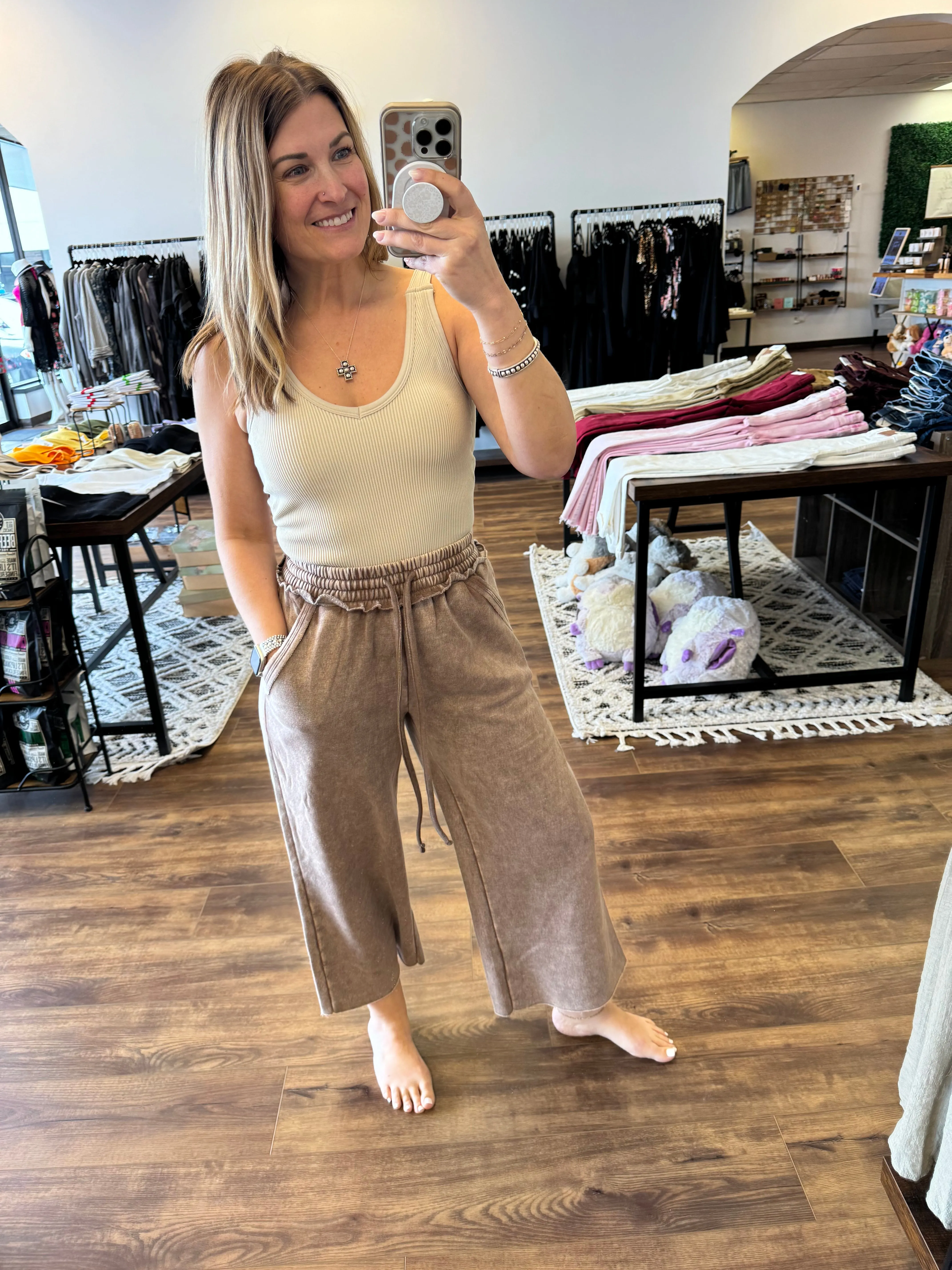 Cropped Wide Leg Sweats