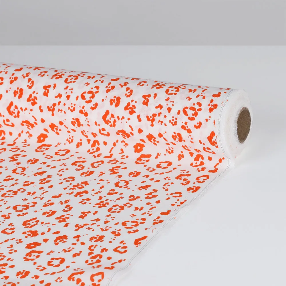 Dalmatian Print Viscose Crepe - Orange