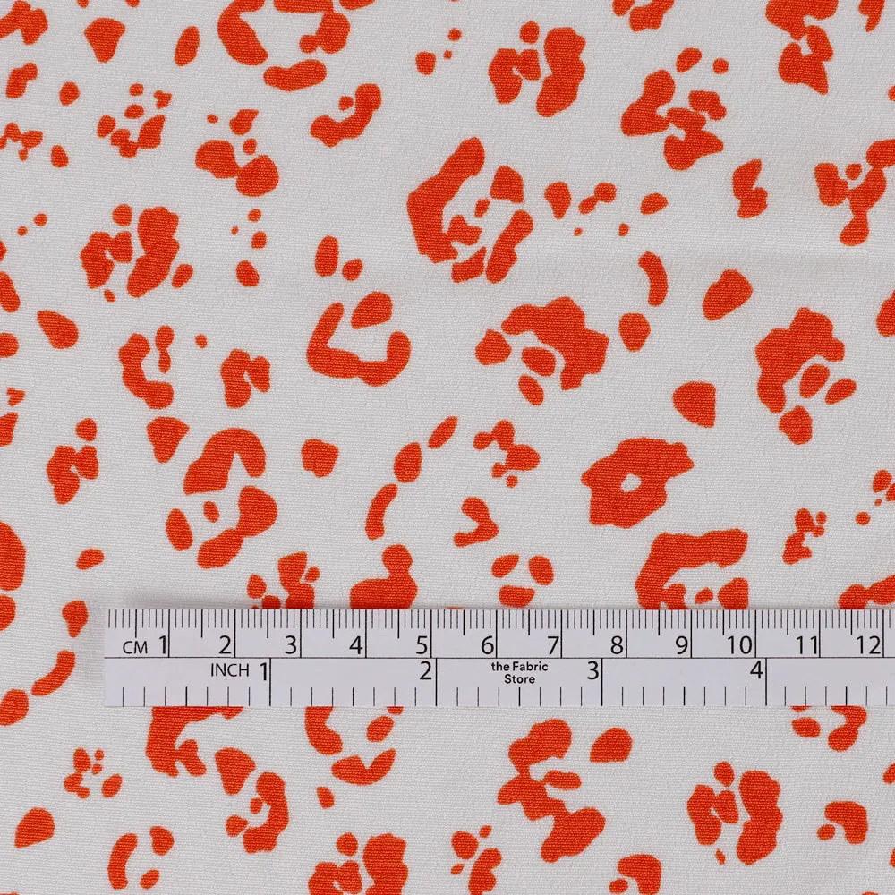 Dalmatian Print Viscose Crepe - Orange